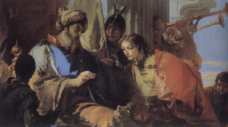 Giovanni Battista Tiepolo Joseph received the hand of Pharaoh, Central